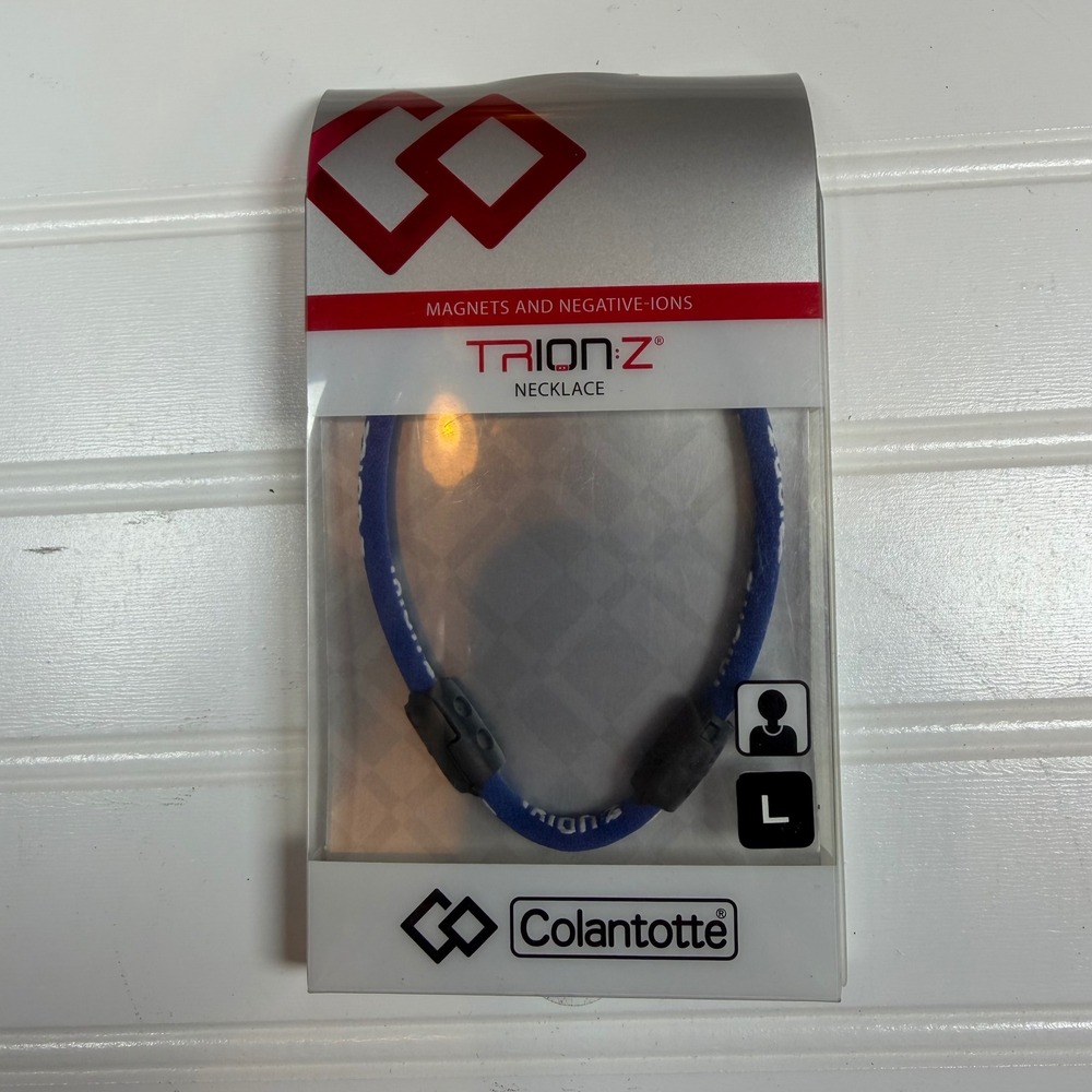 Trion:Z Colantotte Magnetic Ionic Necklace Blue Large 22 Inch L Active Gear NIP